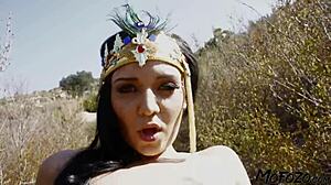 Mofozo com - Black haired amateur with small 18+ tits enjoys facial cumshot after rough play. Her father-in-law watches nearby.