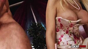 amazing 3some with big tits blonde and brunette in group sex