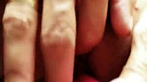 Using Pink Vibrator While Getting Fucked In Pussy And Arse