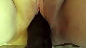 Fucking Machine First Time with BBC Dildo for Milf Orgasm!