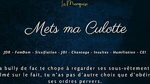 french femdom humiliates with sissification joi and cei instructions