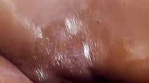 her wet pussy drips as i fuck her hard in cowgirl