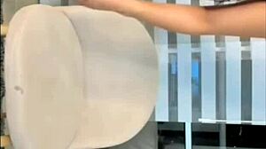 Big tits webcam babe masturbates her pussy!