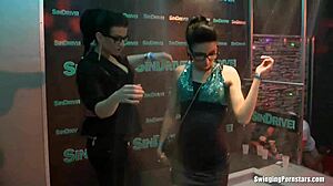 hot club dancers in group orgy sucking and fucking