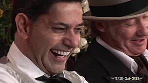 Amazing Maid Shares Delicious Cocks in Hardcore 4some