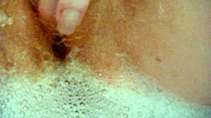 Annie's big tits fingered in monster bath bubbles