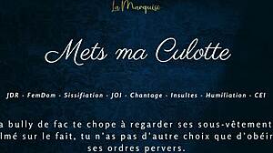 french femdom humiliates with sissification joi and cei instructions