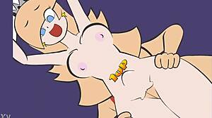 Bent Over Blowjob and Pussy Fucking with Princess Rosalina's Big Ass