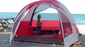 Housewife wants the guys on the beach!