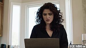 Latina Victoria Voxxx calls troubleshooter who stretches her tight pussy with monster cock in taboo encounter