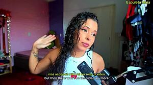 Beautiful Latina Brunette Teases With Dirty Talk And Feet