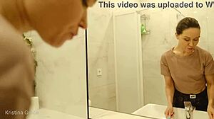 Kristina's Morning Shower With Feet And Legs!