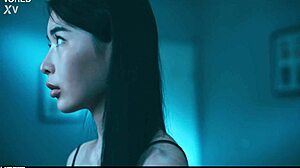 yo, big tits asian girl trapped at home turns into hot lesbian scissoring action