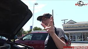 Black Haired Latina Slut with Small 18+ Tits Picked Up on Street