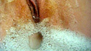 Annie's big tits fingered in monster bath bubbles