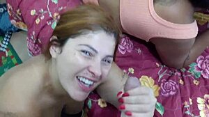 Couples fuck live on stream with crossdressing and creampie