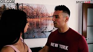 big boobs brunette got saved and fucked hard, roleplay style