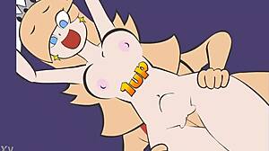 Bent Over Blowjob and Pussy Fucking with Princess Rosalina's Big Ass