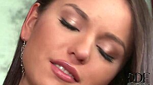 Hot Russian Babe Nataly Gold Flaunts Meaty Pussy in Doggystyle Pose