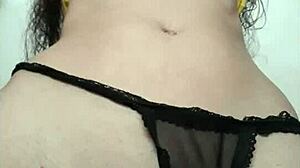 i masturbate in sexy see through panties and small tits