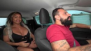 in the car, lukas zaad fucks anne cristalli's tight pussy?