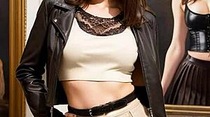 art lessons with leather and skirt