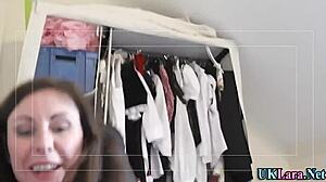 Damn! British Nurse Sucks Cock in Wild Hospital Scene