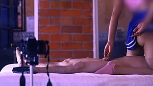 Student and stepmom share caresses on sofa