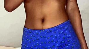 Hot amateur babe bent over naked shows pretty pussy and small tits