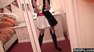 dagfs sexy caribbean pirate girl strips for the cam