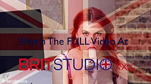 british redhead fucks tight cunt with dildo, taboo orgasm