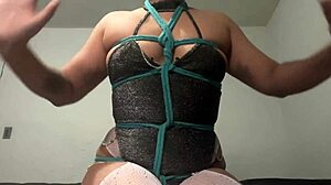 Feeling Excited Teaching Shibari Harness While Masturbating on Camera