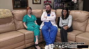 Freshman ditria rose moans through mandatory hitachi orgasm backstage