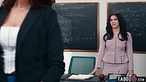 Lesbian milf stepmom cheats with stepsibling's big ass teacher