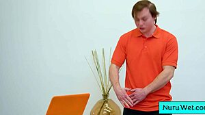 Sexy Teen Masseuse Delilah Day Slips on Nuru Gel for Anthony Pierce