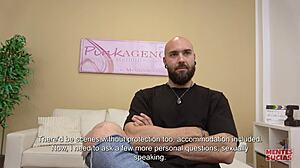 Final interview at Pink Agency turns into model’s last steamy test with subtitles.