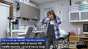 Freshman ditria rose moans through mandatory hitachi orgasm backstage