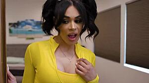 Three Big Dick Shemales Blow and Pound Hard After Workout