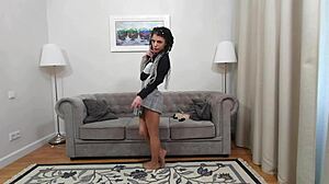 Kim, you trying on nude and black pantyhose with that toy?