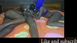 big dick guy dominates two skinny teens