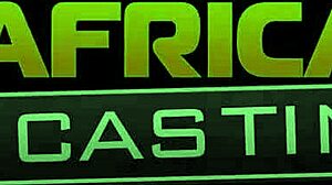 Real black african slut nailed tight ass gets facial in interracial anal hardcore casting