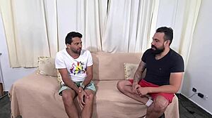 First Time Porn Video with Skinny Brazilian Girl Trying Anal in Rio. Tight Assfucking and Cum Swapping!