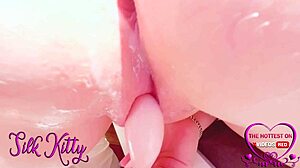 Wow, extra close-up ASMR masturbation with toy and huge orgasm!