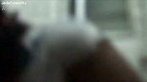 Brazilian slut teases with dildo in homemade flashing clip