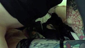 German cuckold watches redhead wife Cat Coxx bent over by boy.