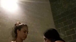 Brazilian Babes Enjoy Holiday Massage In Hot Tub