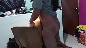 i bent over this cute brunette and fucked her big pussy before her husband came