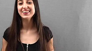 young woman vanesa merino eats an old cock in a porn casting