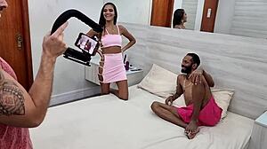 Young Karina Melo gives up tight ass to guys at motel