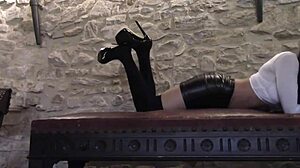 Preview of beautiful long legs in pantyhose